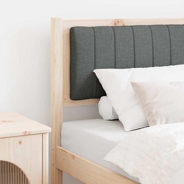 vidaXL Čalúnené čelo postele Hnedá 75 cm Masívne borovicové drevo