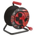 Predlužovací kábel EMOS P084253 PROFI na bubne 25 m / 4 zás. / čierny / guma-neopren / 230V / 2,5 mm2