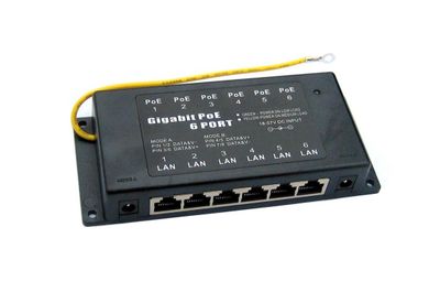 POE-PAN6-GB Gigabitový tienený 6-portový POE panel