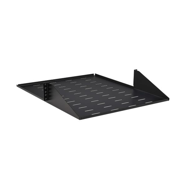 Polica pevná SmartRack 2U, nosnosť 45kg, hĺbka 546mm, montáž na stred, odvetrávaná