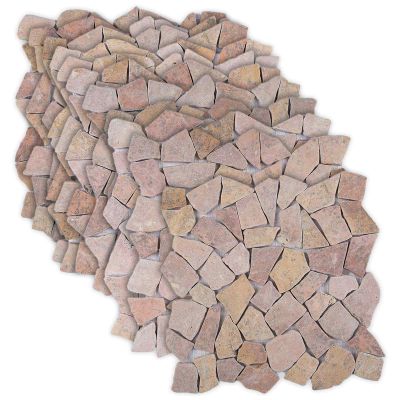 vidaXL Mozaikové dlaždice Červená 30 x 30 cm Mramor