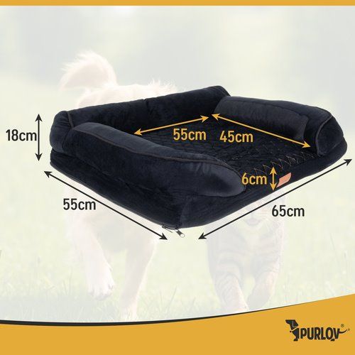 Ortopedický pelech pre psov S Purlov 26914, 65x55cm, čierna