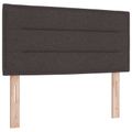 vidaXL Ottoman posteľ s matracom a LED Tmavohnedá 120 x 190 cm Látka