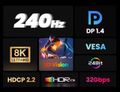 PremiumCord 8K DP 1.4 optický 10m optický AOC kabel, DisplayPort 1.4, 8K 60Hz, 32,4 Gb/s, OM3, pozlacené konektory, 10 m