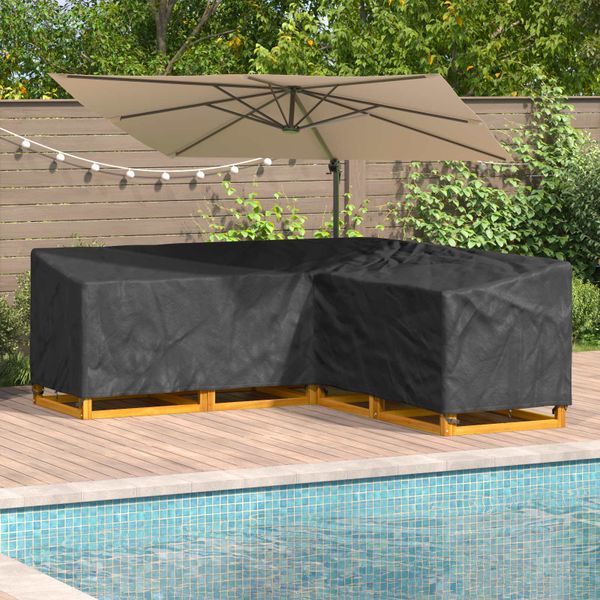 vidaXL Obal na nábytok Čierny 235 x 235 x 85 cm 210D Oxford tkanina
