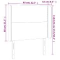 vidaXL Čelo postele so záhybmi sivé 83x16x118/128 cm umelá koža