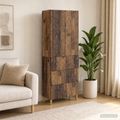 vidaXL Sada skríň 2 ks 66 x 34,5 x 90 cm Kompozitné drevo Staré drevo