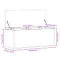 vidaXL Úložný box betónovo-sivý 90x35x35 cm spracované drevo