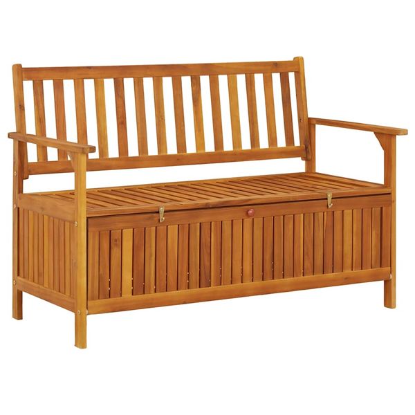 vidaXL Záhradná úložná lavica 120 cm, akáciový masív