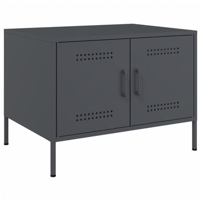 vidaXL Konferenčný stolík antracit 68x50x50,5 cm oceľ