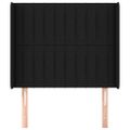 vidaXL Čelo postele so záhybmi čierne 103 x 16 x 118/128 cm látka
