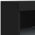 vidaXL Komoda s LED svetlami čierna 41x37x100 cm
