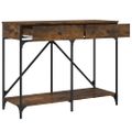 vidaXL Konzolový stolík dymový dub 100x39x78,5 cm kompozitné drevo