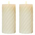 LED dekorácia – vosková sviečka, 17 cm, 2x AAA, vnútorná, teplá biela, 2 ks, časovač