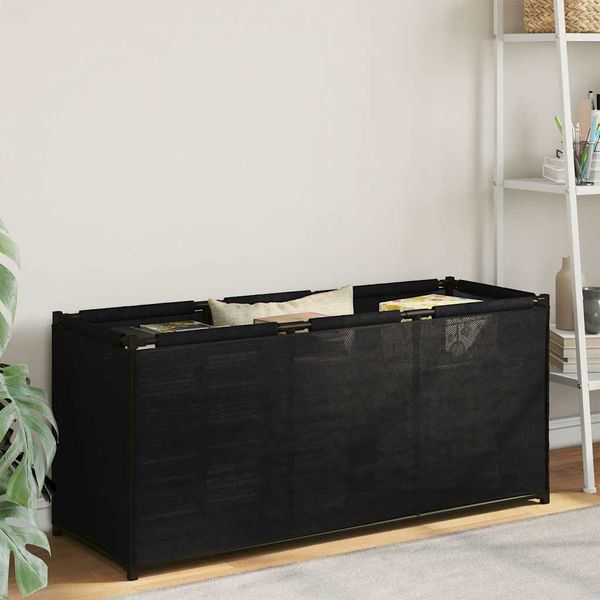 vidaXL Úložný box, čierny 105x34,5x45 cm, látka