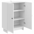 vidaXL Servírovacia skriňa Biela s vysokým leskom 66 x 34,5 x 90 cm