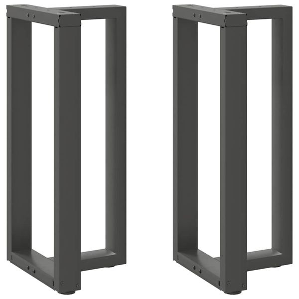 vidaXL Nohy barového stola v tvare T, 2 ks, antracitové, 50x35x(90-91) cm, oceľ
