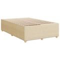 vidaXL Posteľ boxspring s matracom Krémová 120 x 190 cm Látka