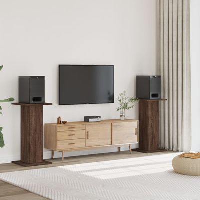 vidaXL Stojany na reproduktor 2 ks hnedý dub 30x30x80 cm kompoz. drevo