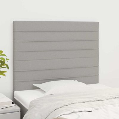 vidaXL Čelo postele svetlosivé 80x5x118/128 cm látkové
