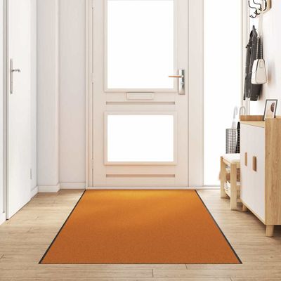 vidaXL Rohož Iný Oranžová a Čierna 120 x 350 cm Polyamid a PVC
