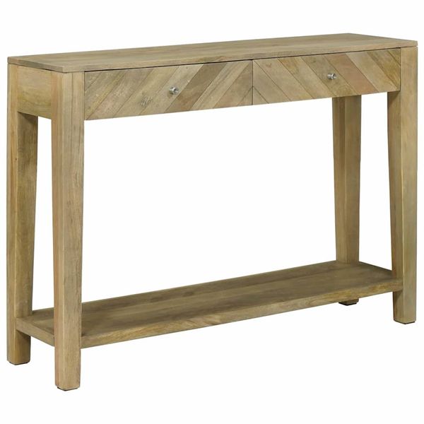 vidaXL Konzolový stôl so zásuvkou Prírodná sivá 110 x 30 x 80 cm
