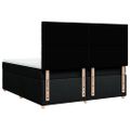 vidaXL Posteľný rám boxspring s matracom čierny 180x200 cm látka