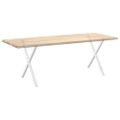 vidaXL Nohy k jedálenskému stolu v tvare X, 2 ks, biele, 80 x (72-73) cm, oceľové