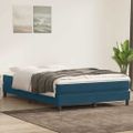 vidaXL Posteľný rám boxsping bez matracom tmavomodrý 140x210 cm zamat