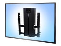 Montážna sada (nakláňacia podpera, montážna šablóna, nízkoprofilový zdvíhací modul, materiál na správu kabeláže) - Technológia konštantnej sily - pre Displej LCD - kĺzavá, pre veľké zaťaženie - čierna - veľkosť obrazovky: 46"-63" - montáž na stenu