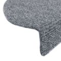 vidaXL Schodové rohože, samolepiace, 10 ks, 65x21x4 cm, svetlosivé, polkruhové, veľké