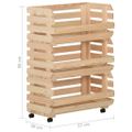 vidaXL Vozík na zeleninu 57x30x80 cm masívne borovicové drevo