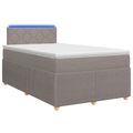 vidaXL Posteľ boxspring s matracom Sivohnedá 120 x 200 cm Látka