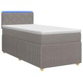vidaXL Posteľ boxspring s matracom Sivohnedá 80 x 200 cm Látka