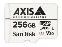 Pamäťová karta flash (adaptér microSDXC na SD zahrnutý) - 256 GB - Video Class V30 / UHS Class 3 / Class10 - microSDXC - biela - pre AXIS D3110, M3085, M3086, M5075, P3818, Q1656, Q1715, Q1942, Q3538, Q6100; P37 Series