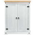 vidaXL Skriňa na topánky s poličkou s dverami Biela 86 x 38,5 x 108 cm