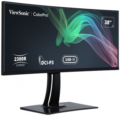 ViewSonic VP3881A / 38" zakrivený/ IPS/ 21:9/ 3840x1600/ 5ms/ 300cd/m2/ DP/ 2xHDMI/ 2xUSB-A/ USB-B / USB-C/ RJ45/ Repro LED monitor, zakrivený, 37,5", IPS, 21:9, 3840x1600, 5ms, 300cd/m2, 2x HDMI, DisplayPort, 2x USB, USB typ C, RJ-45, repro, černo-š