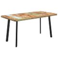 vidaXL Jedálenský stôl, nohy v tvare V 160x80x77 cm, recyklovaný masív