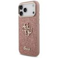 Guess Fixed Glitter Big 4G Metal Frame puzdro na iPhone 17 Pro Max ružová