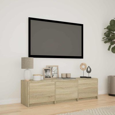 vidaXL TV skriňa s LED Sonoma dub 140 x 34 x 40 cm Konštruované drevo