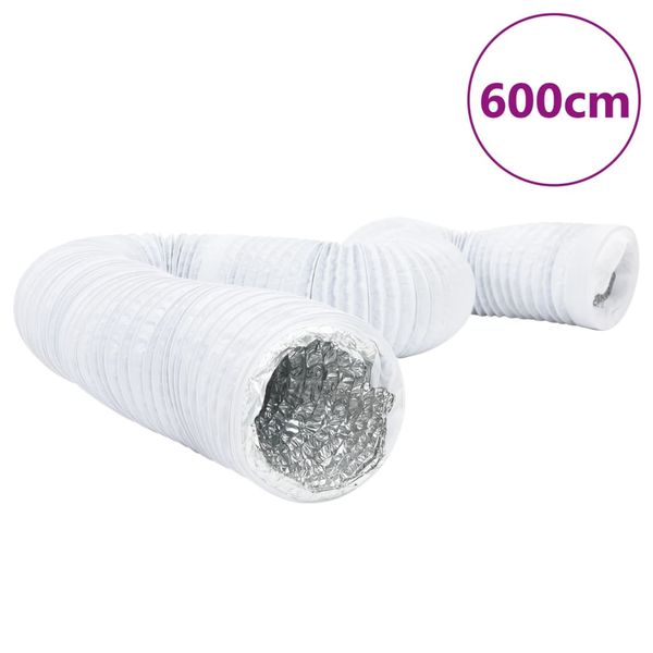 vidaXL Ventilačné potrubie hliník a PVC 6 m Ø12,5 cm