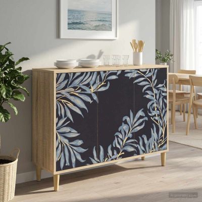 vidaXL Servírovacia skriňa DOKKUM Sonoma 102 x 33 x 75 cm