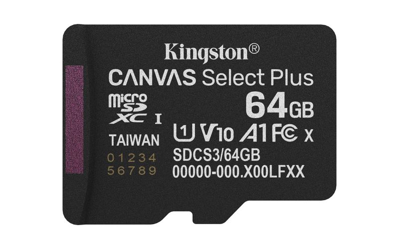 SDCS3/64GBSP KINGSTON Canvas Select Plus / Micro SDXC / 64GB / UHS-I U1 / Class 10