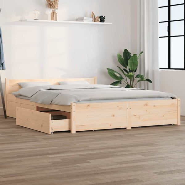 vidaXL Posteľný rám so zásuvkami 140x200 cm