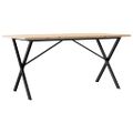 vidaXL Jedálenský stolík v tvare X 140x80x75,5 cm borovica a oceľ