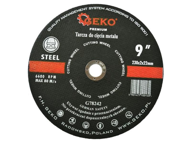 Kotúč rezný na kov/ocel INOX, 230x2mm GEKO