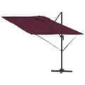 vidaXL Roma Parasol Červená 286 x 284 x 265 cm Hliník a polyester