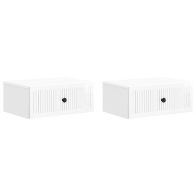 vidaXL Nočný stolík 2 pcs Biela s vysokým leskom 49 x 34,5 x 20 cm