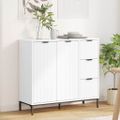 vidaXL Servírovacia skriňa Biela 89,5 x 33 x 82 cm Kompozitné drevo