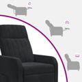 vidaXL Pohovka Čierna Zamat